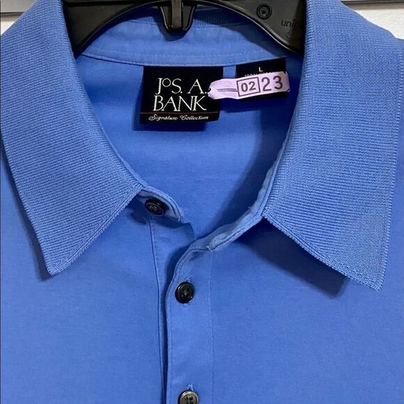 JOS. A. BANK Signature Collection Light Blue Size Large Collared Men Shirt EUC - Picture 5 of 5